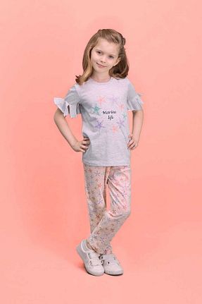 ست لباس راحتی طوسی بچه گانه Rolypoly - کد 5926042