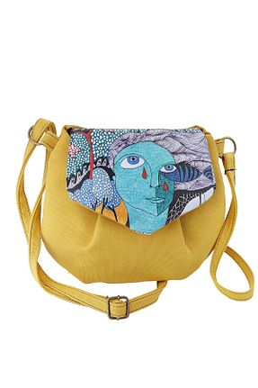 کیف دوشی زرد زنانه Perabags - کد 101061438