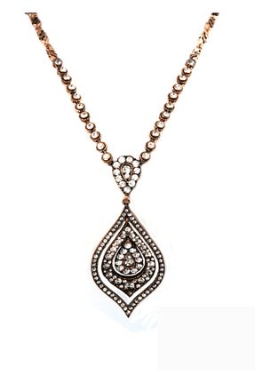 گردنبند جواهر طلائی زنانه برنجی Aşina Gümüş - کد 65336373