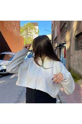 سوئیشرت سفید زنانه ساده Köstebek - کد 781309591