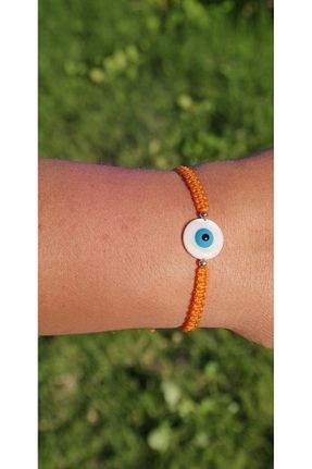 دستبند جواهر نارنجی زنانه سنگ طبیعی maycollection - کد 781394727