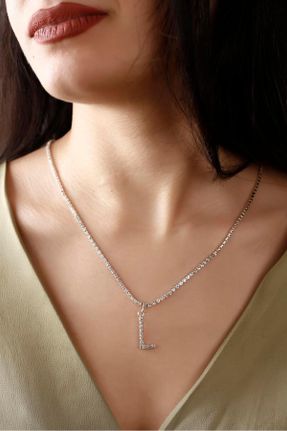 گردنبند جواهر زنانه روکش نقره کد 639599600