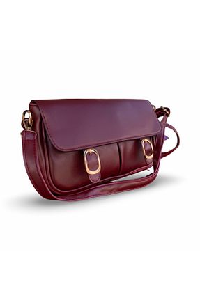 کیف دوشی زرشکی زنانه چرم مصنوعی GKN BAG - کد 781534068