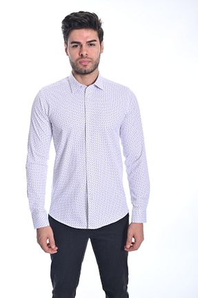 پیراهن سفید مردانه رگولار BOSMENTI - کد 781608156