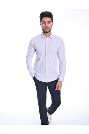 پیراهن سفید مردانه رگولار BOSMENTI - کد 781608156