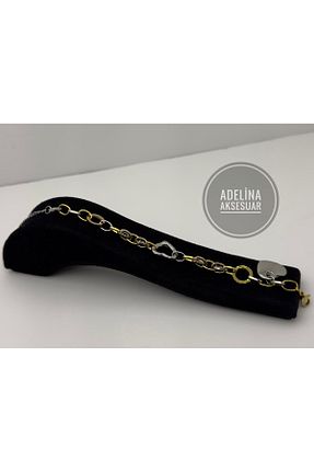 دستبند استیل (فولاد) طلائی زنانه استیل ضد زنگ ADELİNAS - کد 781664236