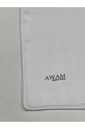 روسری سفید 90 x 90 AWAM SILK - کد 781338310
