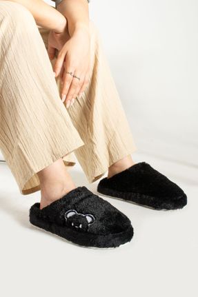 دمپائی روفرشی مشکی زنانه پارچه نساجی پاشنه کوتاه ( 4 - 1 cm ) پاشنه ساده کد 781350918