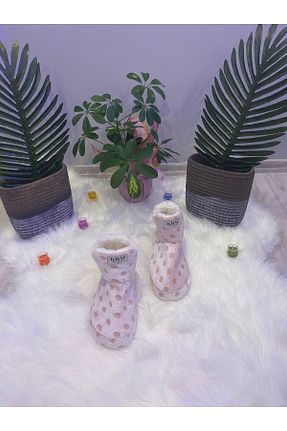 بوت خانگی صورتی زنانه مخملی VanesaModa - کد 781387112
