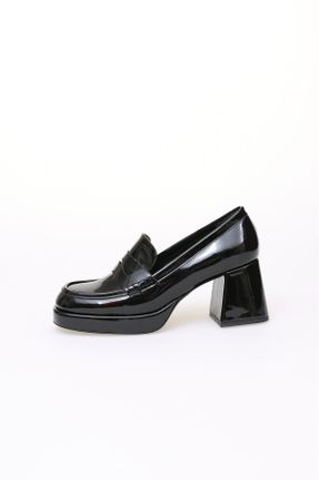 کفش لوفر مشکی زنانه پاشنه متوسط ( 5 - 9 cm ) کد 781536830