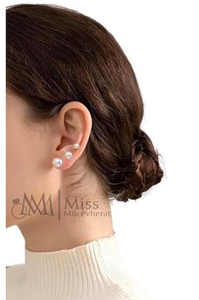 گوشواره مروارید قهوه ای مروارید فرهنگی bymissmücevherat - کد 781487789