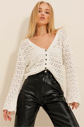 رویه نباتی زنانه پشمی Trend Alaçatı Stili - کد 781292025