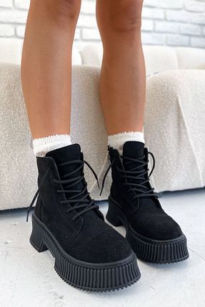 بوت / نیم بوت مشکی زنانه جیر Shoebutik - کد 781297276