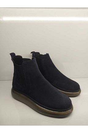 بوت / نیم بوت سرمه ای مردانه چرم مصنوعی Purple - کد 781534338