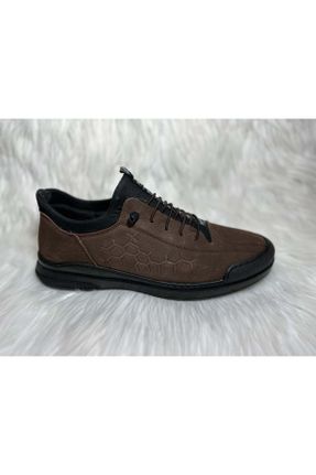 کفش کژوال قهوه ای مردانه چرم طبیعی پاشنه کوتاه ( 4 - 1 cm ) پاشنه ساده کد 781535740