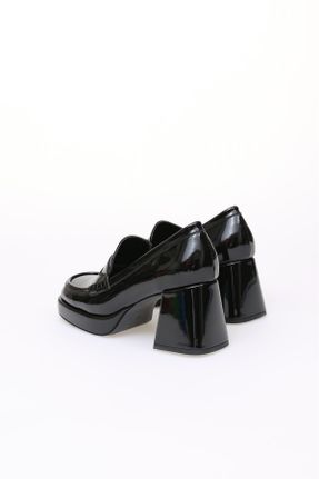 کفش لوفر مشکی زنانه پاشنه متوسط ( 5 - 9 cm ) کد 781536830