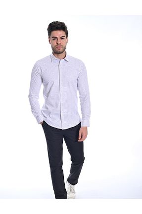 پیراهن سفید مردانه رگولار BOSMENTI - کد 781607698