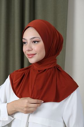 کلاه شنای حجاب نارنجی زنانه Trablus - کد 781669219