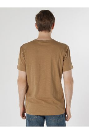 تی شرت قهوه ای مردانه رگولار یقه گرد کد 699355768