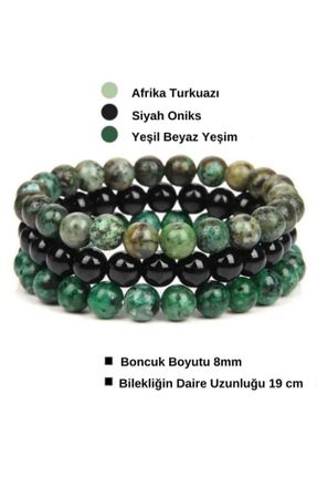 دستبند جواهر سبز زنانه سنگ طبیعی کد 781945800
