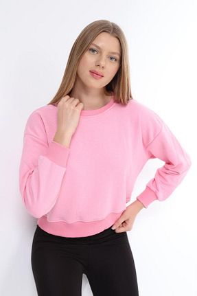 سوئیشرت صورتی زنانه ساده Tight Lady - کد 775244109