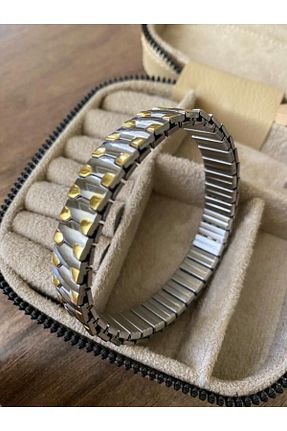 دستبند استیل (فولاد) طلائی زنانه استیل (فولاد) stainles steel - کد 781821054