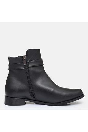 بوت / نیم بوت مشکی زنانه چرم مصنوعی 37Numara - کد 781826945