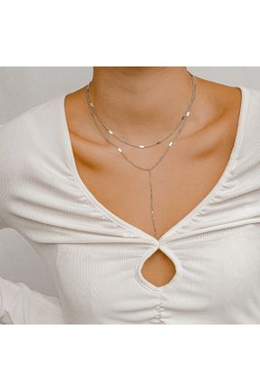 گردنبند جواهر طوسی زنانه فلزی TakıConcept - کد 781847790