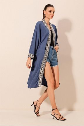 کیمونو و کافتان سرمه ای زنانه جین Bigdart - کد 782039803