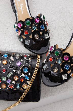 دمپائی مشکی زنانه چرم خالص DUYGUSHOESBAG - کد 781997368