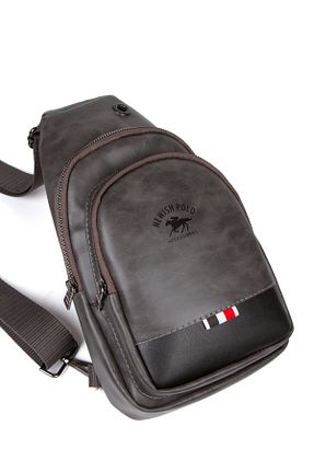 کیف دوشی طوسی زنانه چرم مصنوعی Newish Polo - کد 781606311