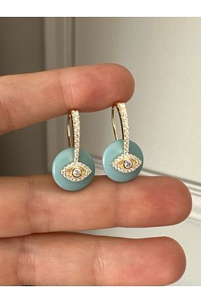 گوشواره نقره زرد زنانه 925 عیار emy by emel luxury silver jewelry - کد 782065377