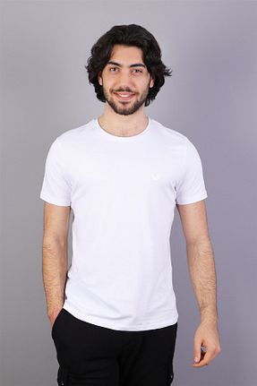 تیشرت سفید مردانه رگولار Genel Markalar - کد 58615382
