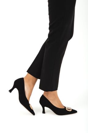 کفش پاشنه بلند کلاسیک مشکی زنانه پاشنه کوتاه ( 4 - 1 cm ) پاشنه نازک کد 358831045