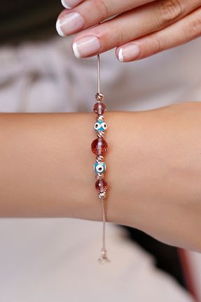 دستبند نقره صورتی زنانه 925 عیار MySilvers - کد 33362932