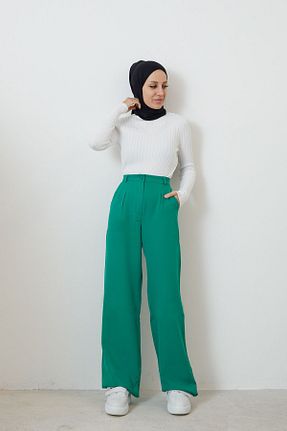 شلوار سبز زنانه پلی استر Genel Markalar - کد 646738886