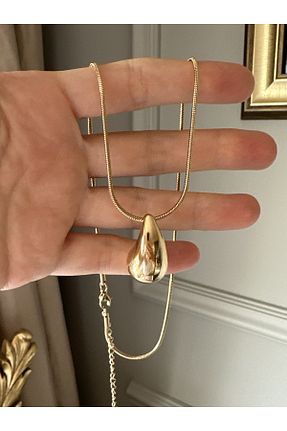 گردنبند استیل ( فولاد ) زرد زنانه استیل (فولاد) emy by emel luxury silver jewelry - کد 779269779