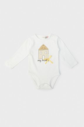 تیشرت سفید بچه گانه رگولار Layette - کد 782072002