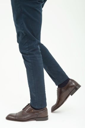 کفش کلاسیک قهوه ای مردانه چرم طبیعی پاشنه کوتاه ( 4 - 1 cm ) پاشنه ضخیم کد 463417208