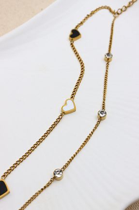 دستبند استیل (فولاد) طلائی زنانه استیل (فولاد) Süspüs Accessories - کد 782073040