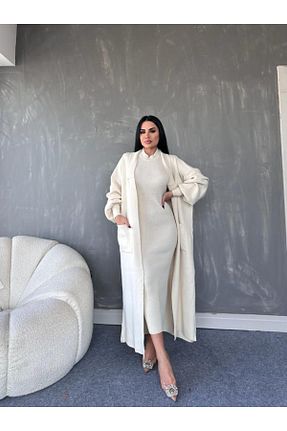 ست بالاتنه و پائین تنه نباتی زنانه تریکو MAY MARA - کد 782100227