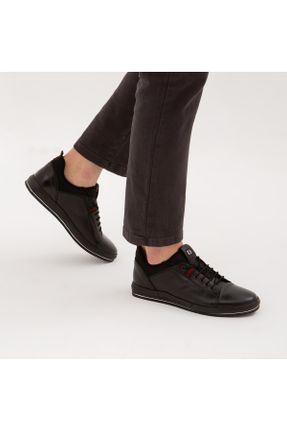 کفش کژوال مشکی مردانه چرم طبیعی پاشنه کوتاه ( 4 - 1 cm ) پاشنه ساده کد 101361380