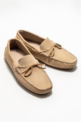 کفش کژوال قهوه ای مردانه چرم طبیعی پاشنه کوتاه ( 4 - 1 cm ) پاشنه ساده کد 736304703