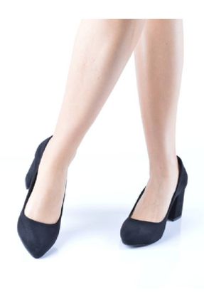 کفش پاشنه بلند کلاسیک مشکی زنانه چرم مصنوعی پاشنه ضخیم پاشنه متوسط ( 5 - 9 cm ) کد 782314689