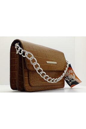 کیف دوشی قهوه ای زنانه چرم مصنوعی ferdasbags - کد 782289471