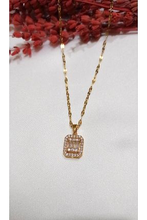 گردنبند استیل ( فولاد ) طلائی زنانه استیل ضد زنگ Lilya Jewelry - کد 782410077