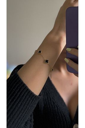 دستبند استیل (فولاد) مشکی زنانه استیل (فولاد) Opia JEWELRY - کد 782438886