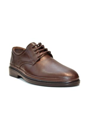 کفش کژوال قهوه ای مردانه چرم طبیعی پاشنه کوتاه ( 4 - 1 cm ) پاشنه ساده کد 782513383