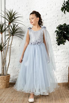 لباس مجلسی و فارغ التحصیلی آبی بچه گانه ساتن Mertoğlu Baby - کد 782556185