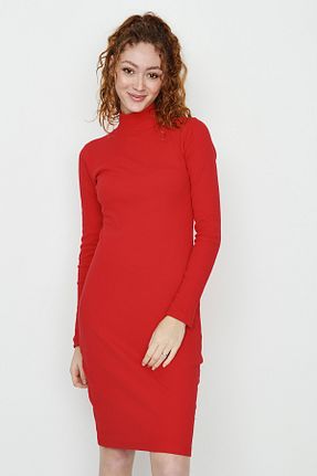 لباس قرمز زنانه بافت Select Moda - کد 387375522